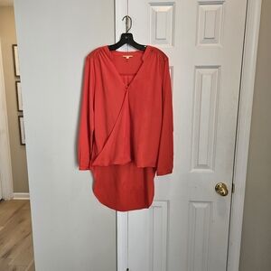 Gianni Bini Vibrant Tangerine Blouse